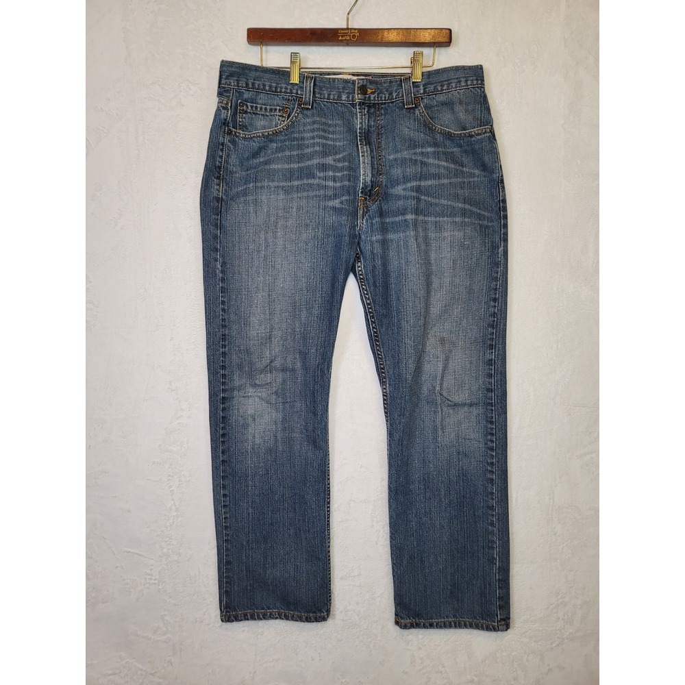 Levis 505 Western Wear Casual Jeans Blue Denim Straight 37x29 Mens Size 36 Retro